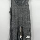 Nike  Romper Gray Athletic Racerback Shorts Drawstring Waist Women’s Size Medium Photo 1