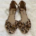 Breckelle’s  Womens Size 5.5 Leopard Print Twist Ankle Strap Sandal Wedge Flats Photo 2