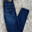 American Eagle  Super High Rise Raw Hem Jegging Crop Jeans Photo 2