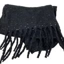 BP  Women's One Size Black Scarf Splatter Tasseled New Photo 0