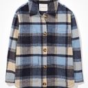 American Eagle AE Oversized Plaid Flannel Coat Photo 3