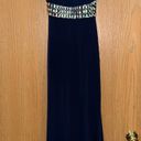 Sequin Hearts Women’s long formal dark navy blue dress size 3 Photo 0