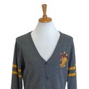 Harry Potter  Gryffinfor House Cardigan Gray Size XL Preppy Wizard Academia Cute Photo 5