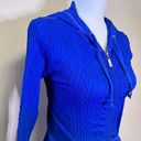 Women’s Royal Blue Zip Up Textured Atheisure Athletic Jacket Long Sleeve One Sz Photo 1