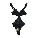 We Are HAH  Key To Ur Heart Sheer Mesh Bodysuit Cut Out Side In Noir/Black XS NWT Photo 4