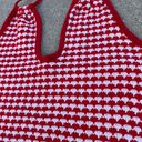 ZARA Crotchet Red Halter Tank Top Photo 1