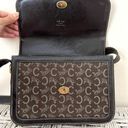 CELINE  Brown Cloth and Leather Carriage Shoulder Bag Photo 12