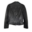 ALLSAINTS ‎ Sheep Leather Luna Biker Jacket in Black Size Medium Photo 2