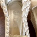 Brash ivory braided  t-strap wedges size 7.5 Photo 1