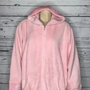 Denim & Co . NWT Size 3X Pink Zip Front Fleece w/ Faux Fir Trim Jacket Photo 2