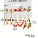 NWT! Holiday 6pc Santa Reindeer Christmas Earrings NEW Photo 3