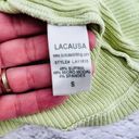 Lacausa NEW  by Anthropologie Sweater Rib Tee Fava Green Small Short Sleeve Slim Photo 4