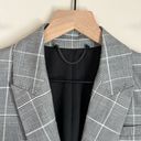 All Saints Women's Grey Plaid Oversized Blazer Size 2 Photo 4