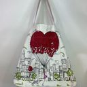 Brighton  Free Your Heart Canvas Tote Bag Shoulder City Heart Balloon Purse Photo 8