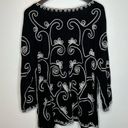 cj banks Embroidered Black and White Long Sleeve Top Size 2X Photo 1