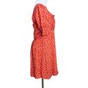 Trixxi Clothing Company Orange Smocked Floral Square Neck Empire Dress sz Medium Photo 2