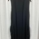 Eileen Fisher  Black Drape Front Knit Vest Sz.S Photo 4