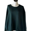 Banana Republic NWOT  COZY VELOUR-LINED BUBBLE-SLEEVE SWEATSHIRT Kelly Green Photo 0