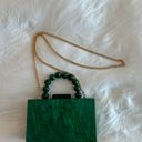 Amazon NWOT EROUGE Emerald Green Acrylic Clutch Photo 4