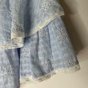 American Eagle  tiered eyelet detail skort in light blue Picnic Cottage-core Sz S Photo 2