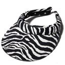 Lele Sadoughi NWT  x Solid & Striped Collab Zebra Visor Animal Print Furry Fuzzy Photo 4