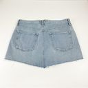 AGOLDE  Parker Angled Denim Jean Skirt Womens 30 Blue Distressed Frayed Edge Photo 1