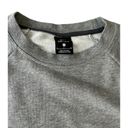 Nike Sweatshirt Women Small Gray Pull Over Crew Neck Sweater Embossed Crop Top Photo 2