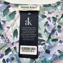 a.n.a -Kaci Dress Lavender Green Floral Flutter Short Sleeve Tiered Boho Small Photo 1