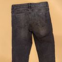 ZARA  Black Faded Distressed Mid Rise Raw Hem Denim Skinny Jeans Size 4 Photo 4