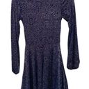 Ecote  Womens size XS black Burnout Velvet Long Sleeve paisley mini Dress Photo 2