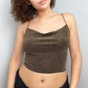 H&M Gold Glitter Cowl Neck Cami Photo 0