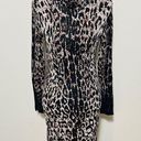 Carmen Marc Valvo  Long-Sleeve Ombre Leopard-Print Sheath Dress Photo 2