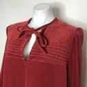 Vanity Fair  Long Robe House Dress Burgundy Velour Pullover with Zipper Vintage Photo 10