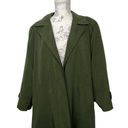 Gallery  Size 12 Olive Green Long Trench with Removable Lining Jacket Photo 2