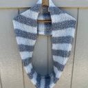 Abercrombie & Fitch | White & Gray Sequin Striped Knit Infinity Scarf Photo 0