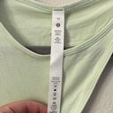 Lululemon NWT  Shoulder Cut-Out Yoga Tank Kohlrabi Green Silk Blend 10 Large Photo 6