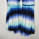 Cacique Swim by  Women Plus Size 24W Blue White Tie Dye Tankini Top Built in Bra Photo 1