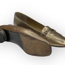 Stuart Weitzman  ❁ Metallic Bamboo Leather Loafer ❁ Bronze + Silver Hardware ❁ 7W Photo 9