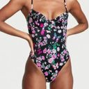 Victoria's Secret Victoria Secret Black One Piece Floral Butterfly Swimsuit Size Large Photo 1