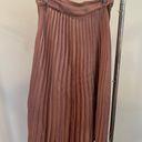 Anthropologie Maeve Paulina Pleated Midi Skirt Metallic Rose Pink, Size 6 Photo 3