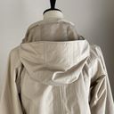 L.L.Bean  Full Length Long Hooded Khaki Trench Raincoat Size S Photo 14