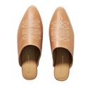 Anthropologie NWOT  Western Mules in honey leather slip ons sz US 9 Europe 40 Photo 1