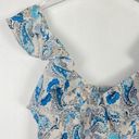 Nine Britton NWT Stitch Fix  Floral Paisley Ruffle Strap Top Blue Size Medium M Photo 1