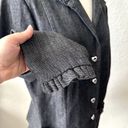 St. John  Sport Dark Denim Ruffle Jacket Photo 6