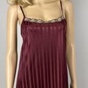 Petra Fashions Vintage  Size Medium Chemise Shimmer Stripes Burgundy Nighty Dress Photo 3