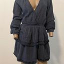 American Eagle  large embroidered faux wrap layered dress D3 9037 Photo 10