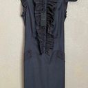 Ted Baker NWT  London Mimmi Metal Wool Crepe Satin Ruffle Dress 0 Photo 0