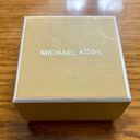 Michael Kors Gold-Tone Brass Logo Band Ring Size 8 Photo 11