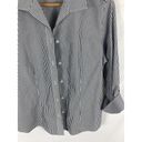 Chico's  No Iron Stripe button Down Shirt Size 1 / Medium Photo 1