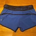 Lululemon Blue Speed Up Shorts Photo 1